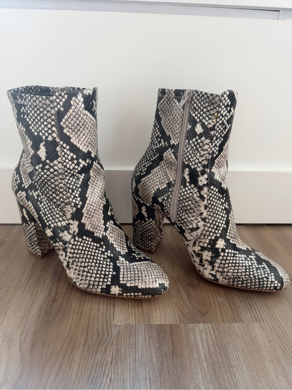 ALDO Snake-Print Ankle Boots